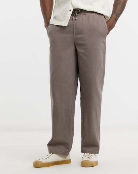 Only & Sons Times Loose Fit Drawstring Trousers - Brown