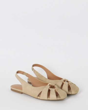 Sora Slingback Hardware Detail Ballerina Shoes - Extra Wide Fit (EEE)