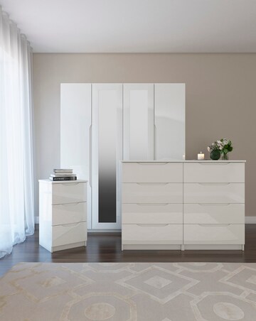 Sorrento High Gloss Assembled 4 plus 4 Drawer Chest