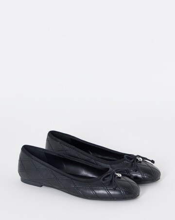 Santiago Quilted Ballerina Shoes - Wide Fit (E)