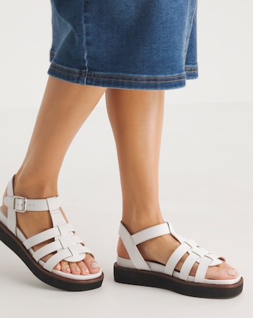 Adelaide Leather Fisherman Chunky Sandals Wide E Fit