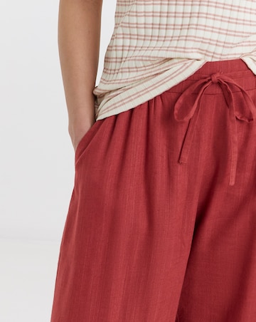 Linen Mix Wide Leg Culotte