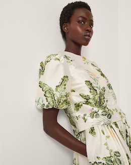 Monsoon Anne Floral Puff Sleeve Jacket