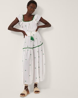 Monsoon Isabelle Square Neck Midi Dress