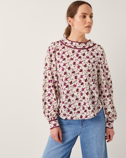 Monsoon Felipa Floral Print Jersey Top