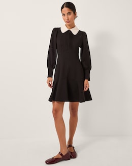 Monsoon Priya Ponte Collar Mini Dress