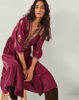 Monsoon Mia Embroidered Midi Dress