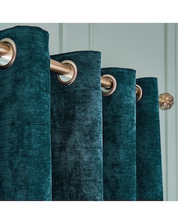 Hyperion Selene Luxury Chenille Weighted Thermal Eyelet Curtains