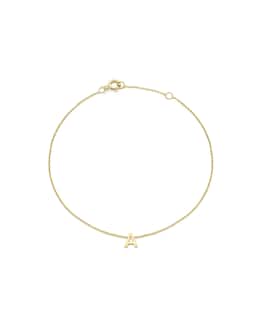 9 Carat Gold A-Z Initial Bracelet