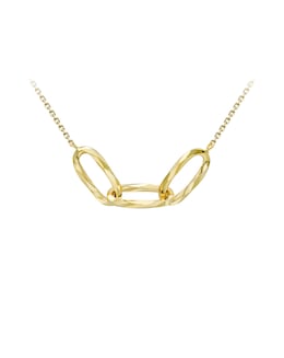 9ct Gold Diamond Cut Ovals Necklace