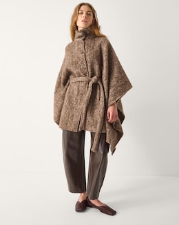 Monsoon Cara Herringbone Knit Cape