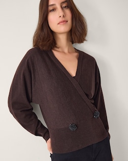 Monsoon Thea Embellished Wrap Jumper