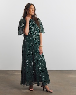 Joanna Hope Sequin Tassle Maxi Dress