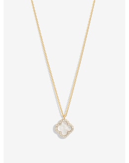 Jon Richard MOP Clover Pendant Necklace