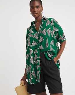 Printed Oversized Blouse