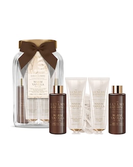 The Luxury Bathing Company Glass Jar Set - Warm Vanilla &amp; Fig