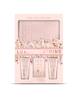 The Luxury Bathing Company Velvet Pouch Set - Peony, Peach &amp; Raspberry