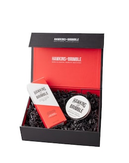 HAWKINS &amp; BRIMBLE SHAVING GIFT BOX (SHAVE CREAM, AFTERSHAVE BALM)