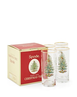 Spode Christmas Tree Set of 4 Glasses
