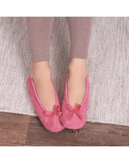 totes Popcorn Terry Ballet Slipper