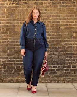 Anthology Indigo Barrel Leg Jean