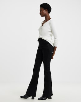 Black Cosy Bootcut Jeans