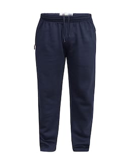 D555 Big &amp; Tall Albert Jogging Bottom with Open Hem and Zipper Pockets - Navy