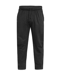 D555 Big &amp; Tall Rory Jogging Bottom with Open Hem and Zipper Pockets - Black