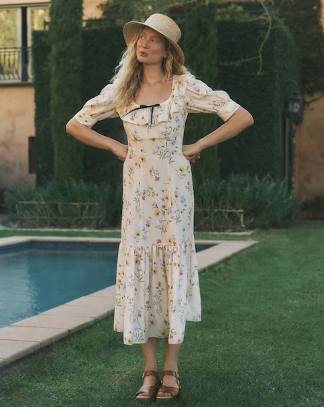 monsoon beach dress Sunnie Midi Stylish Pencil Dress in NL3453002 Floral print Crafted from a breezy Production Style:Rush