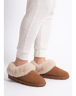 totes Ladies Real Suede Bootie W/Fur Cuff &amp; Lining