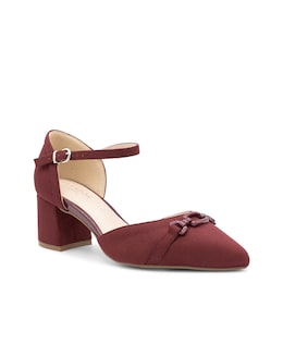 Paradox London Farina Wide E Fit Block Heel Courts