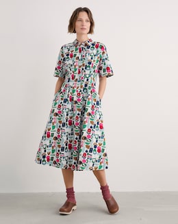 Seasalt Cornwall Wild Liquorice Dress Studio Shapes Chalk