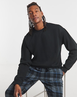 Crew Sweat and Check Lounge Pant Set