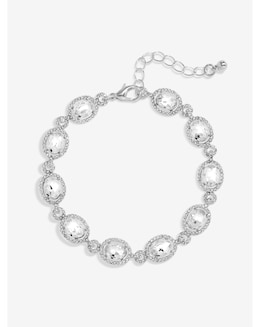 Jon Richard Silver Plated Crystal Halo Bracelet