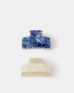 Accessorize 2-Pack Large Resin Claw Clips