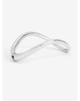 Jon Richard Silver Plated Polished Wave Cuff Bracelet