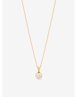 Jon Richard Waterproof Gold Plated Crystal Besel Pendant