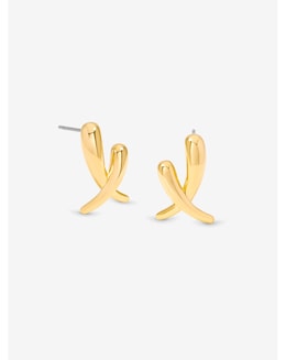 Jon Richard Gold Plated Polished Kiss Earrings