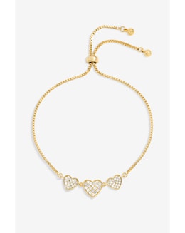 Jon Richard 18K Gold Plated Micro Pave Heart Bracelet