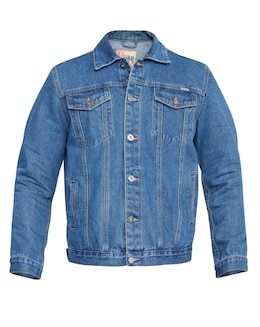 D555 Big &amp; Tall Duke Trucker Style Western Denim Jacket - Blue