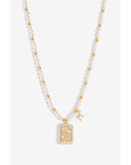 Inicio Pearl Charm Necklace - Gift Pouch