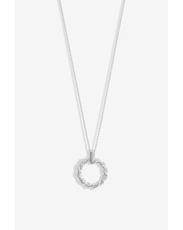 Simply Silver Sterling Silver 925 Twisted Open Wreath Pendant