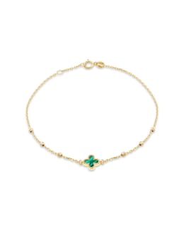 9ct Yellow Gold Malachite Bracelet