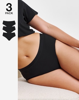 Sloggi (3 Pack) Go Casual Cotton Midi Knickers Black