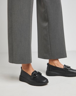 Heavenly Soles Lynn Sporty Loafers With Trim - Extra Wide Fit (EEE)