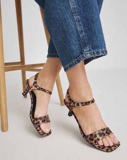 Neva Barely There Kitten Heel Two Part Sandals - Wide Fit (E)