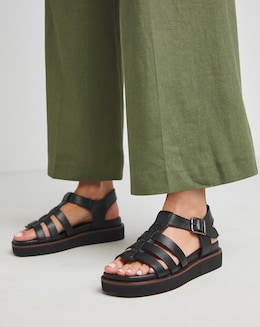 Blanca Leather Fisherman Sandal - Wide Fit (E)