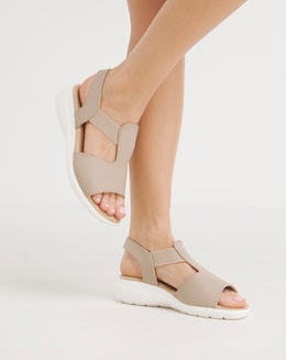 Cushion Walk Elasticated Sandals EEEEE Fit