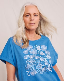 Julipa Pure Cotton Shell Printed T-Shirt