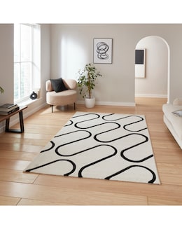 Catherine Lansfield Linear Curve Modern Geometric Rug